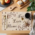 thumbnail image 2 of Brown Farmhouse Placemats Set of 6, Retro Country Stars Rustic Branches Berry Placemats for Dining Table, Place Mats for Kitchen Tabletop, Waterproof Wipeable Dining Table Mats Set, 2 of 9