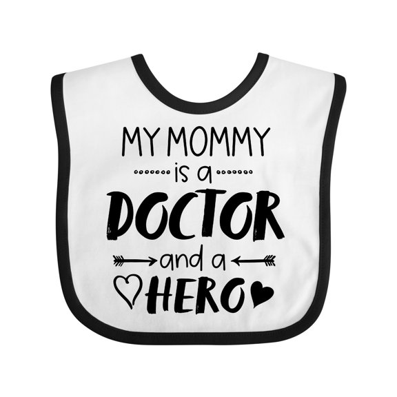 Inktastic My Mommy is a Doctor and a Hero Boys or Girls Baby Bib