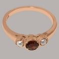 thumbnail image 6 of LBG British Made 9k Rose Gold Natural Garnet & Cultured Pearl Womens Statement Ring - 33 size options - Size 6.75, 6 of 7