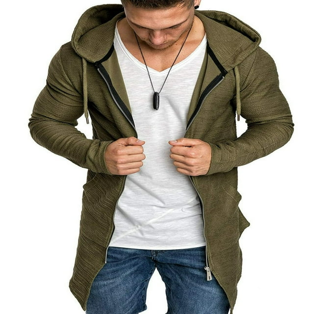 Men Winter Sweater Slim Long Sleeve Coat Cardigan Trench Jacket Suit