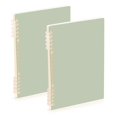 thumbnail image 2 of Haosy Sage Green Notebooks 1-subject Journal 60 Sheets A5 College Ruled Paper Detachable Ring 8.3"x5.7", 2 of 8