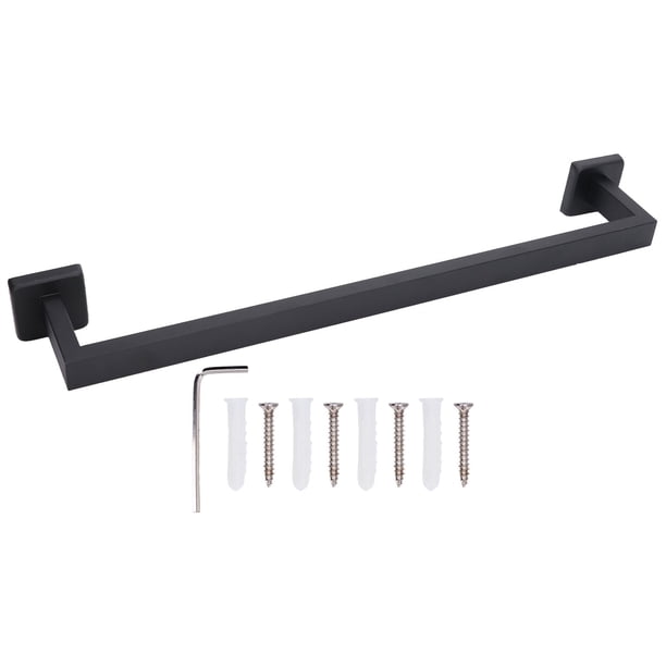 Soporte para toallas de mano, soporte para toallas de mano, soporte para toallas de baño negro, barra de toalla, diseño aerodinámico