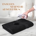 thumbnail image 4 of White Classic Luxury 650 Gsm Cotton Bath Sheet Towels, Extra Large Bathroom Towels Oversized, Black, 35 x 70, 2 Pack, 4 of 7