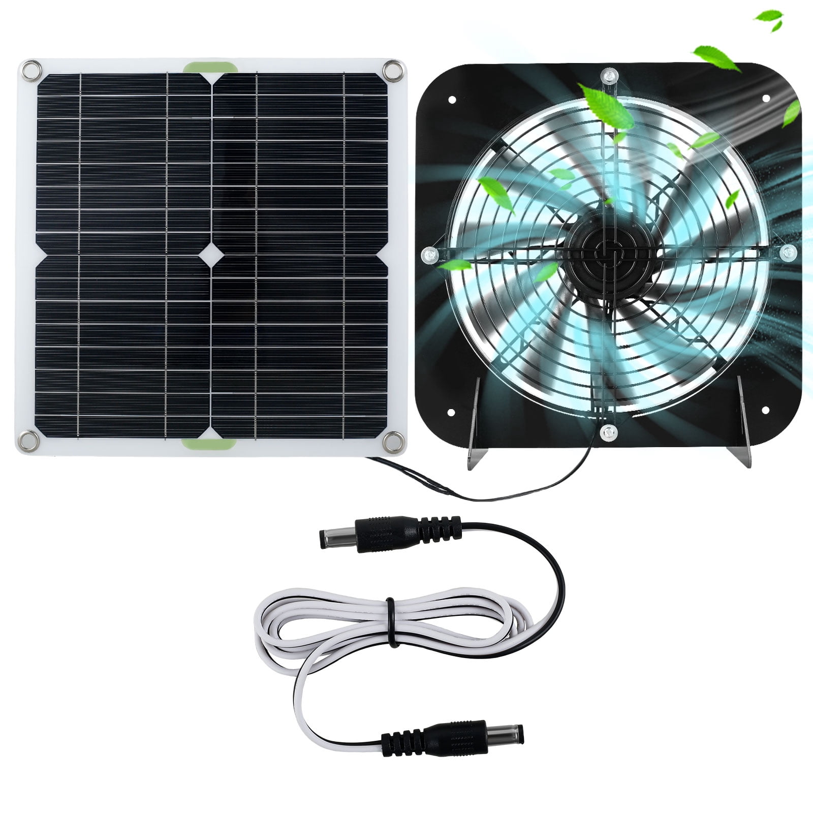 Solar Panel Fan Kit 13.5inch 100W Waterproof Solar Powered Exhaust Fan 3000rpm Auto Adjustable High Efficiency Cooling Chicken Coop Solar Fan Solar Camping Fan for Dog Kennel