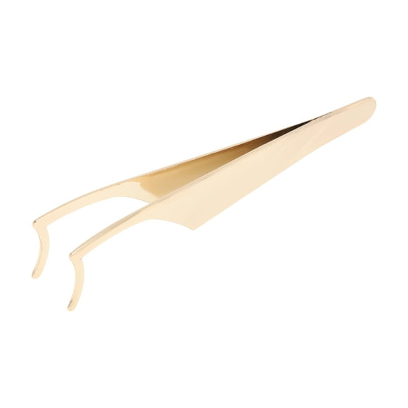Unique Bargains 1 Pc Rizador de Pestañas Portátil para Baño Tono Dorado Acero Inoxidable
