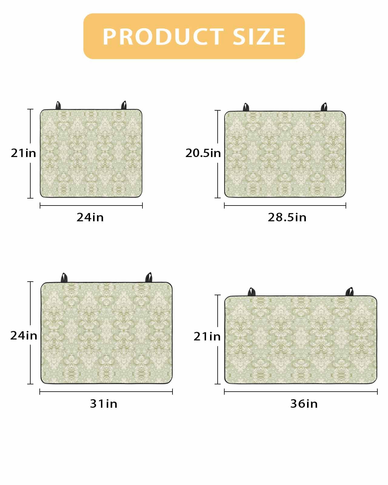 nqOlkjepod Large Induction Cooktop Protector Mat 24"x21", Retro Floral Stove Top Covers for Electric Stove, Vintage Ethnic Tribe Abstract Art Sage Green Stove Burner Cover Mats Stove Cover