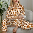 thumbnail image 6 of Lsque Pumpkin Witch Hat Coffee Pattern Long Sleeve Pajama Set for Women - Soft 2-Piece Sleepwear and Loungewear Set with Pockets, Comfy Nightwear-X-Large, 6 of 7