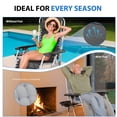 thumbnail image 5 of EDX Zero Gravity Chair, Reclining Camping Lounge Chair with Removable Cushion, Headrest and Cup Holder Trays, Folding Patio Recliner for Indoor&Outdoor Use, 440LBS Capacity, Gray, 5 of 9