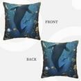 thumbnail image 3 of Fotbe Underwater Dolphin Pattern Velvet Decorative Throw Pillow Covers with Elegant Piping, Soft Plush Cushion Cover for Sofa, Bed, Car, Office-20"x20", 3 of 8