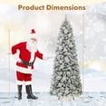 thumbnail image 3 of Gymax 7 FT Flocked Christmas Tree w/ Pine Needles 680 Branch Tips 200 LED Lights, 3 of 10