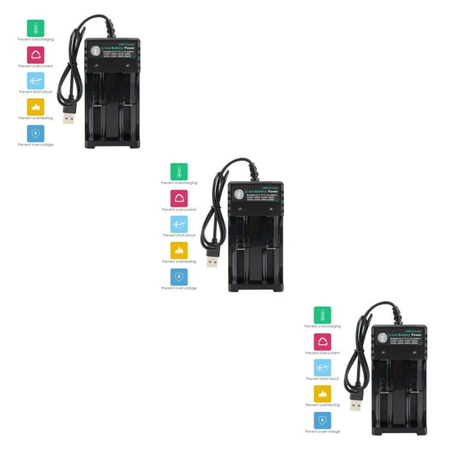 fastboy Universal Safest 3.7V Charger Lithium Ion Battery USB Rechargeable Battery No.02 3Set