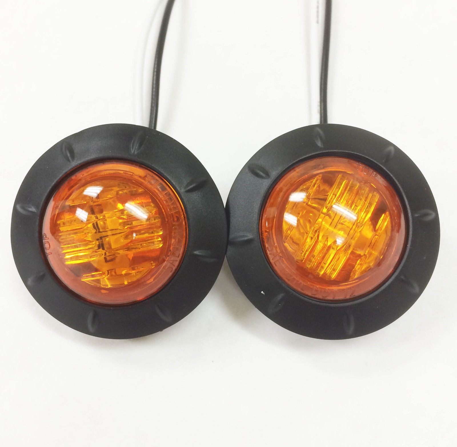 2 New 11/4" Amber LED Marker Clearance Lights For Trailer / Truck /RV