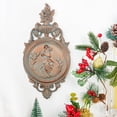 thumbnail image 4 of Sungmor Ornate Cast Iron Wall Art Plaque, Classical Woman Relief in French Country Style, Decorative Wall Sculpture, Vintage Hanging Decor for Home, Garden, or Patio, Rustic Copper Finish, 4 of 8