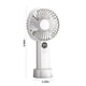 thumbnail image 3 of Ventilador pequeño y silencioso, recargable por USB, con cinco velocidades y pantalla digital inteligente., 3 of 7