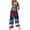 Blue-2, variant on successthop Independence Day Jumpsuits for Women Flag Oversized Sleeveless Lounge Wear Button One Piece with Pockets M