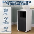 thumbnail image 6 of JoanKaren 8000 BTU Portable Air Conditioner Up to 350 Sq. Ft. 3-in-1 AC Unit with Cooling,Dehumidifier & Fan,Energy-Saving,24-Hr Timer,Full Window Kit,Black&White, 6 of 11