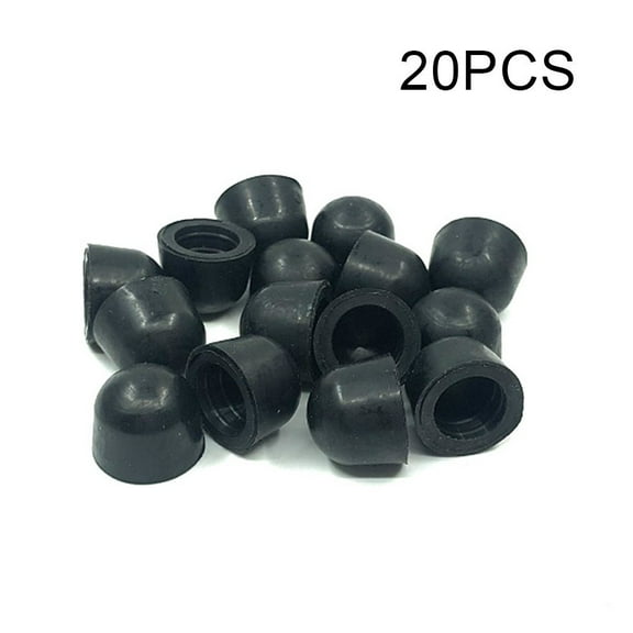 Skateboard Pivot Cups 20 Pack - Replacement Pu Polyurethane Accessories For 3.25 Inch Trucks - Black Flexible Pivot Tube For Longboards And Skateboards