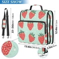 thumbnail image 2 of FORMRS Zipper Binder with Shoulder Strap 2-inch Ring 500 Sheet Capacity File Bag, Red Strawberry, 2 of 5