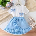 thumbnail image 2 of Huanglei Baby Girls Spring And Autumn Long Sleeve Heart Blouse + Bow Skirt Two Piece Set, 2 of 6