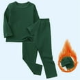 thumbnail image 2 of Busydd Girls' Clothing Sets 9 Months -9 Years Casual Long Sleeve Tops and Pants Pajamas Sets Solid Color Warm Boys' Fashion Loungeweat Sets Unisex Toddler Outfits 7 Years, 2 of 7