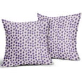 thumbnail image 2 of Purple Cream Pillow Covers 16x16 Set of 2 Boho Design Polka Dot Throw Pillows Modern Brush Strokes Print Decorative Pillowcase Square Cushion Cover Linen Case for Home Sofa Couch Bed, 2 of 6