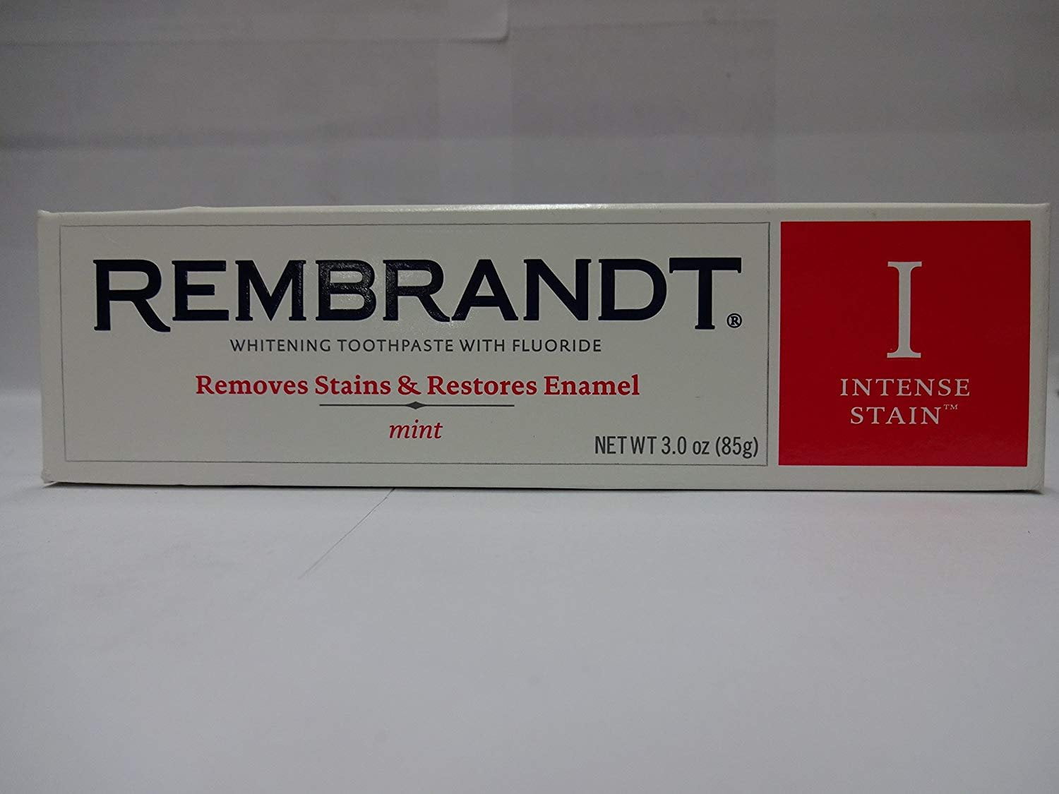 Rembrandt Intense Stain Whitening Toothpaste with Fluoride, Mint 3 oz