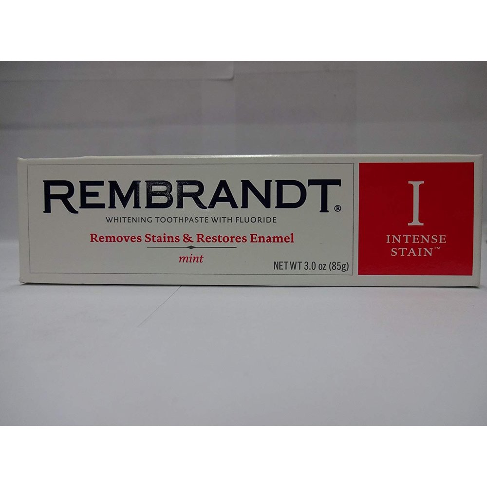 Rembrandt Intense Stain Whitening Toothpaste with Fluoride, Mint 3 oz