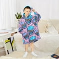 thumbnail image 6 of joogoo Blanket Hoodie for Glitter Halloween Skull Oversize Sweatshirt 3-14 YR L, 6 of 7