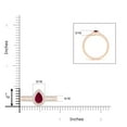 thumbnail image 4 of ANGARA Natural Pear Ruby and Diamond Halo Split Shank Ring in 14K Rose Gold for Women (Size-6x4mm) | July Birthstone, Birthday, Anniversary, Jewelry Gift for Women | Natural Ruby Ring, 4 of 9