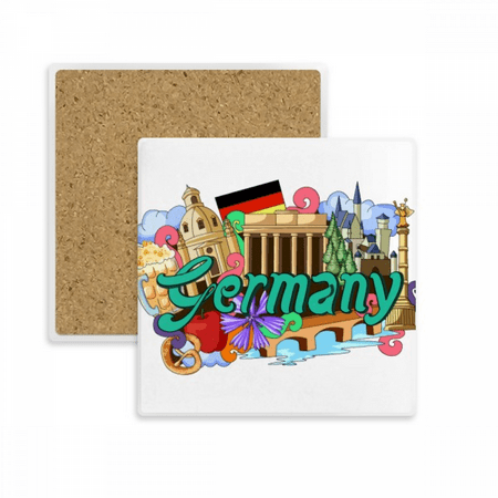 

New Swan Stone Castle Beer Germany Graffiti Square Coaster Cup Mat Mug Subplate Holder Insulation Stone