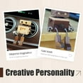 thumbnail image 6 of Charming Little Wooden Figure 2025 New Shaking Wooden Man Figurine That Sways, Wobbling Shaking Feet Wood Man Doll, Funny Indoor Desktop Decorations Ornaments for Car Dashboard Desk Office(Beige), 6 of 7