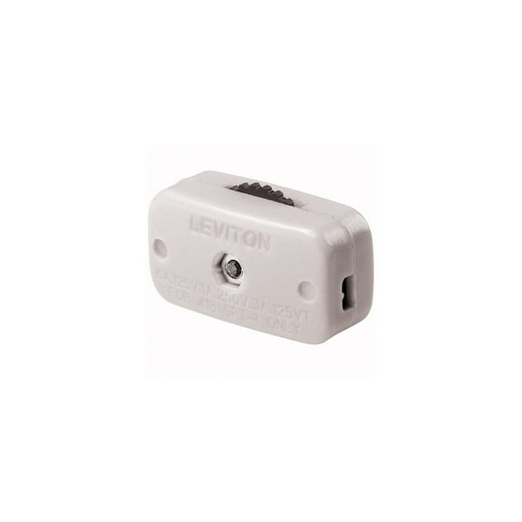 Leviton Lamp Cord Switch Rotary Style - White