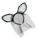 thumbnail image 4 of Diadema de orejas de gato con velo Disfraz de disfraces de fiesta de disfraces de Halloween para Cosplay (negro), 4 of 5