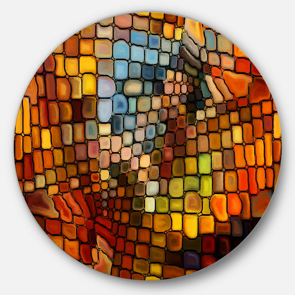 Designart Dreaming of Stained Glass' Abstract Metal Artwork Walmart
