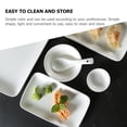 thumbnail image 2 of Hemoton 7.5 Inch Rectangular Ceramic Plates Set of 3, Small Appetizer, Salad, Dessert, Snack, Sushi Dishes - Microwave, Oven & Dishwasher Safe, 2 of 6