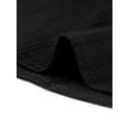 thumbnail image 5 of MODA NOVA Juniors Cotton Frilled Top Turndown Collar Solid Blouse Black S, 5 of 6