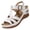 White, variant on Abomasnow Wedge Sandals for Women 2026 Spring Summer Open Toe Shoes Adjustable Ankle Strap PU Leather Sandals