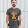 thumbnail image 3 of Tee Hunt Llamaste 6 Feet Away T-Shirt Meditating Social Distancing Llama Men's Tee, Charcoal, Large, 3 of 5
