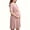 Pink, variant on Women Maternity Solid Dress Summer Short Sleeve V-Neck Pleated Waist Dress Casual Breathable Pregnancy Clothes Hot Pink XXL