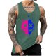 thumbnail image 1 of Camisetas de Tanque de los Hombres Tanque de los Hombres Incolor Gradiente de Impresión Cuello Redondo Correa Delgada Fuga Atrás Regular Casual Deportes Blusas de Tanque, 1 of 5