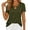 a-79Green17, variant on Womens Round Neck Short Sleeve Solid Color TShirt With Ring Hollow Neck Loose Regular Fit For Daily Casual Street Wear Outdoor Outings Green S