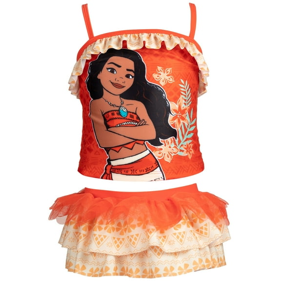 Disney Moana Little Girls Tankini Top and Skirt Toddler to Big Kid