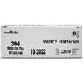 thumbnail image 2 of Murata 364 SR621SW Battery 1.55V Silver Oxide Watch Button Cell (100 Batteries), 2 of 5