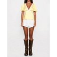 thumbnail image 5 of Women Satin V‑Neck Peplum Blouse, Lace‑Patchwork Short‑Sleeve Summer Casual Tops, 5 of 9