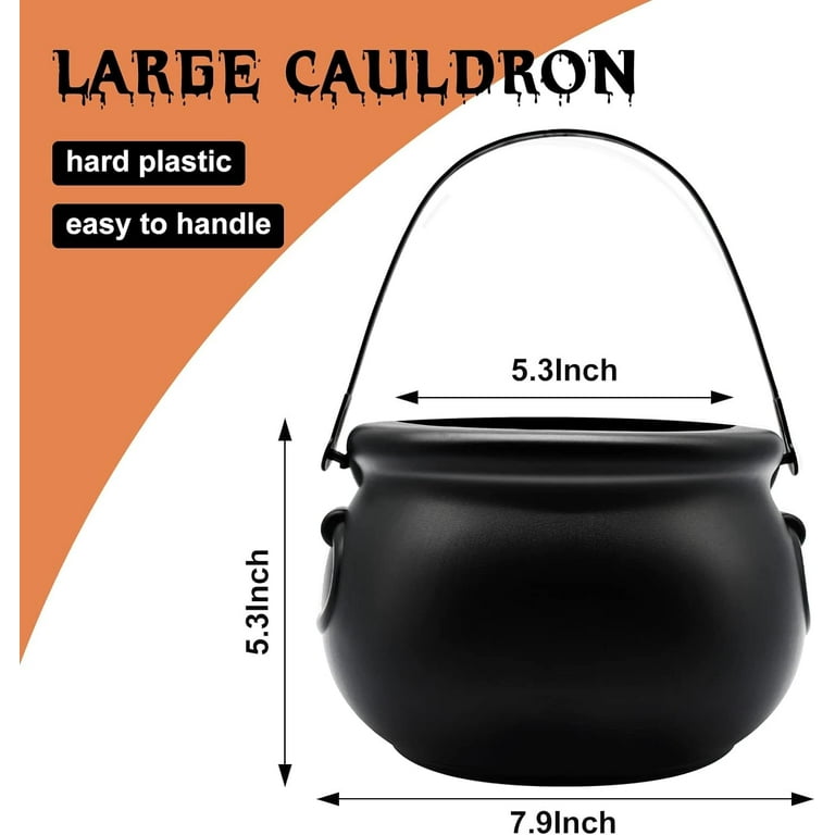 Witch Kettle Plastic 8 Inch Trick or Treat Candy Bowl Witch Kettle Plastic 8 Inch Trick or Treat Candy Bowl