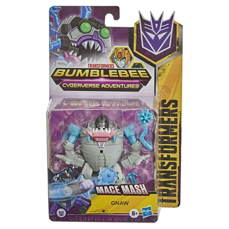 Transformers Cyberverse Action Attackers Warrior Class Gnaw Action Figure  Set, 2 Pieces