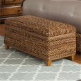 thumbnail image 2 of Bowery Hill Woven Banana Leaf Bedroom Bench in Amber and Honey, 2 of 4