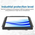 thumbnail image 3 of GreenTouch 15" Open-Frame Touchscreen LCD Monitor,Capacitive PCAP,1024x768,Black,1000 Nits High Brightness, 3 of 7