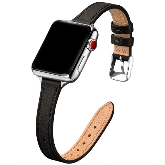 Stiroll Bandas De Cuero Delgadas Compatibles Con Apple Watch Band 49 Mm, 46 Mm, 45 Mm, 44 Mm, 42 Mm (Serie 3 2 1) Pulsera Delgada De Cuero De Grano Superior Para Iwatch Ultra Se Series 10/9/8/7/6/5/4