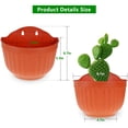 thumbnail image 5 of 4 Pack Resin Wall Planter 8.1 Inch Planter Basket Half Round Flower Pots with S Hooks, Flower Container for Indoor Outdoor, 5 of 7
